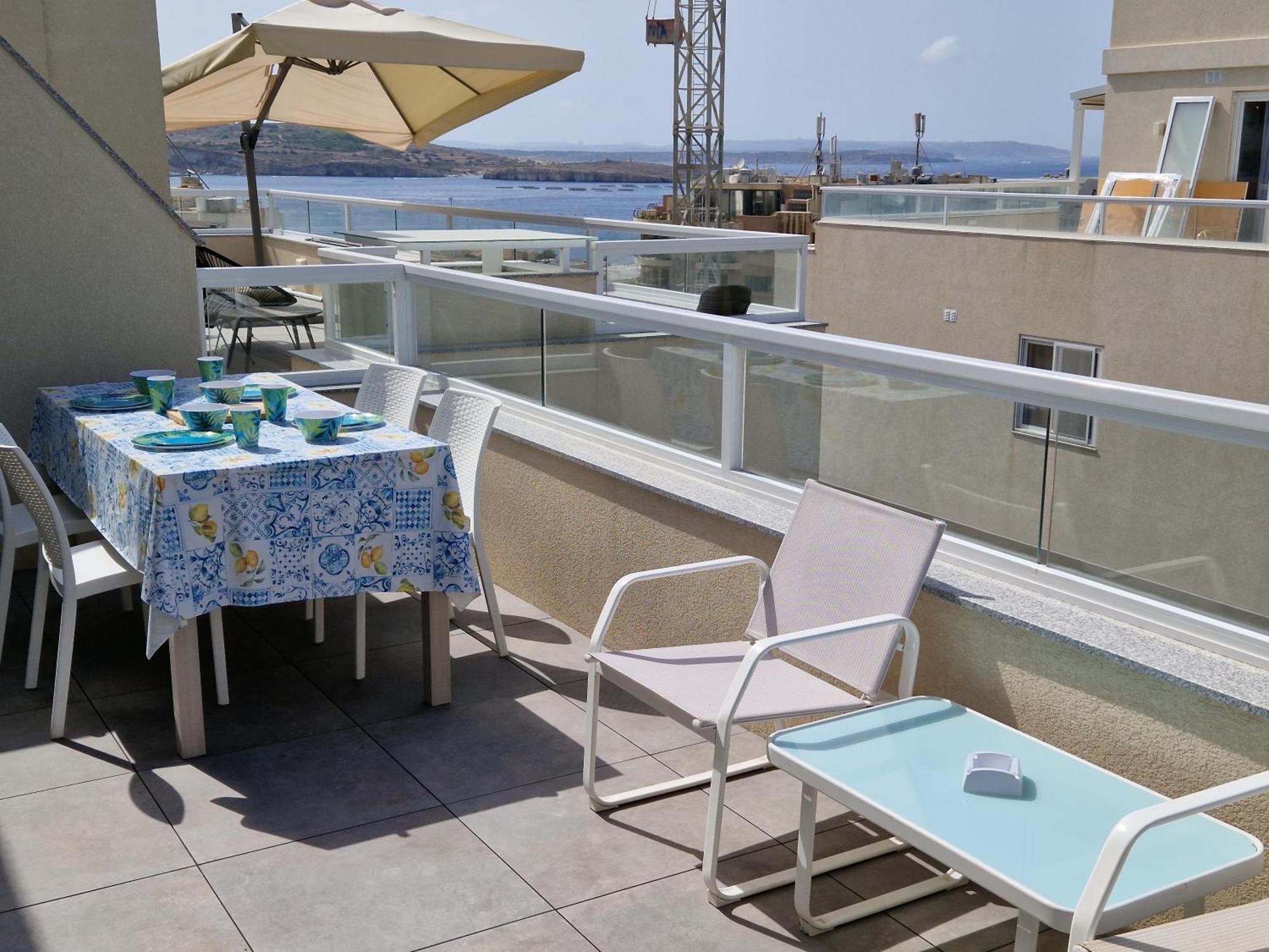 דירות סיינט פול ביי Sea View New Penthouse Terrace & Garage Parking מראה חיצוני תמונה
